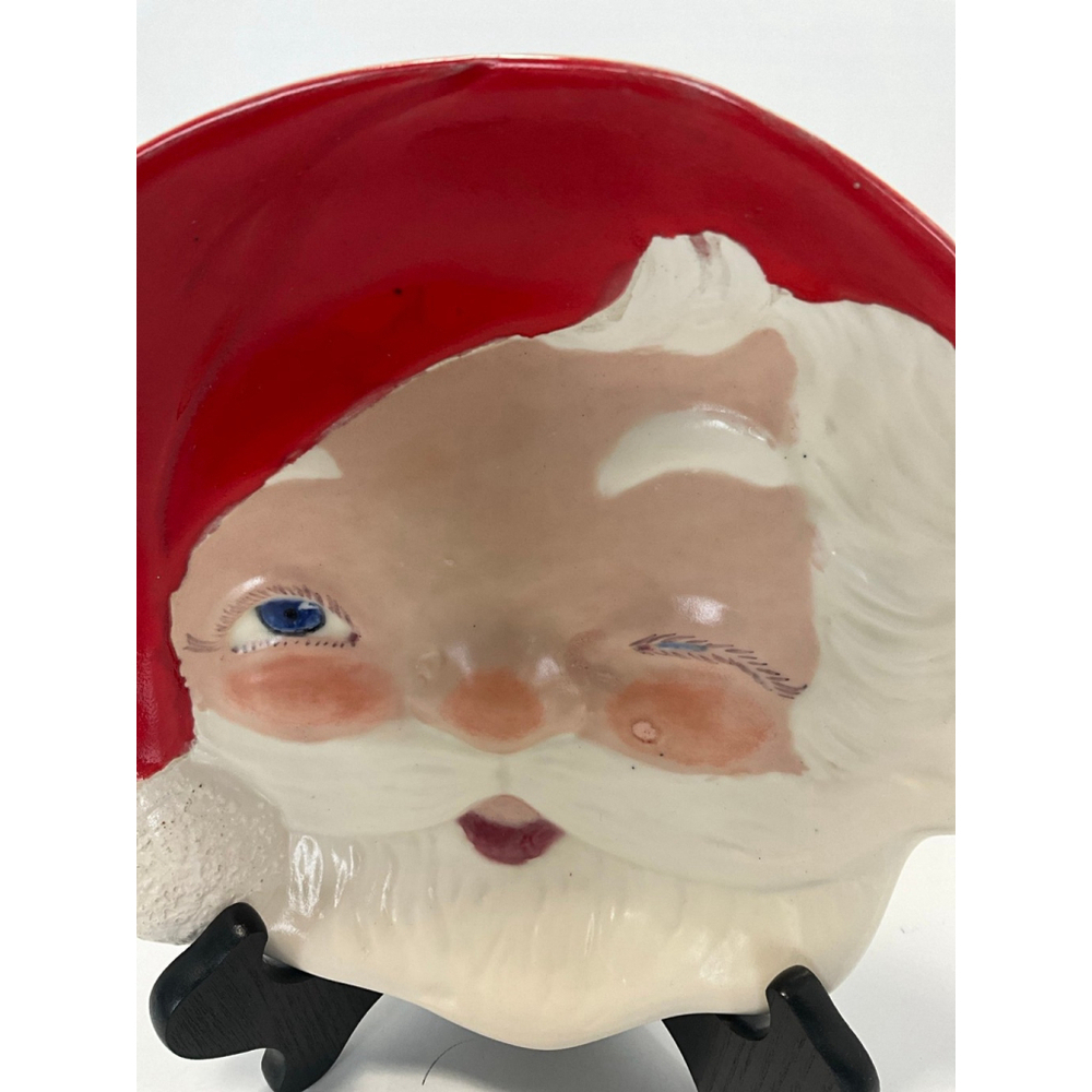 Vintage 1965 Winking Santa Dish - Picture 2 of 6